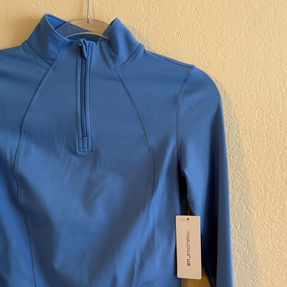 Yogalicious Blue Quarter-Zip Pullover